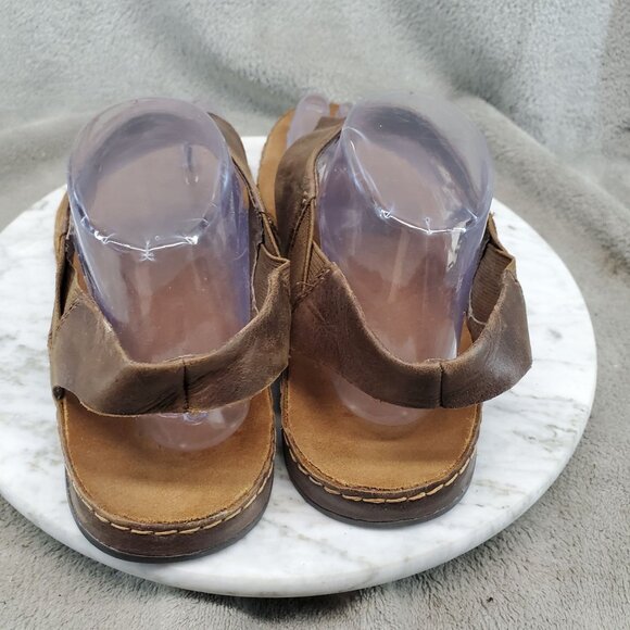 Chaco Shoes Womens Size 10 Coffee Brown Leather Wayfarer Post Thong Sandals - Picture 5 of 11
